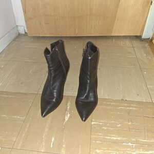 Franco Sarto Sleek Black Ankle Booties